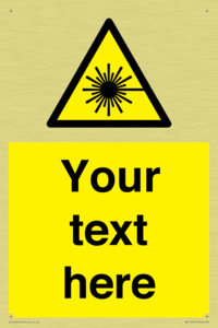 Custom Laser Hazard Sign